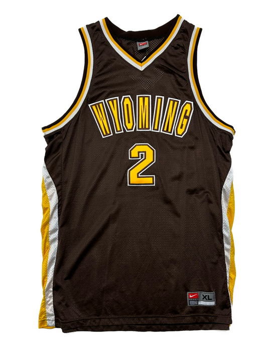 00s Nike Wyoming Cowboys Baksetball Jersey #2 Bouedo - West Block Vintage