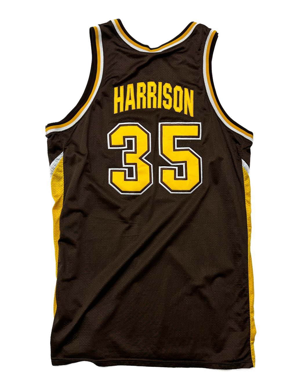 00s Nike Wyoming Cowboys Baksetball Jersey #35 Harrison - West Block Vintage