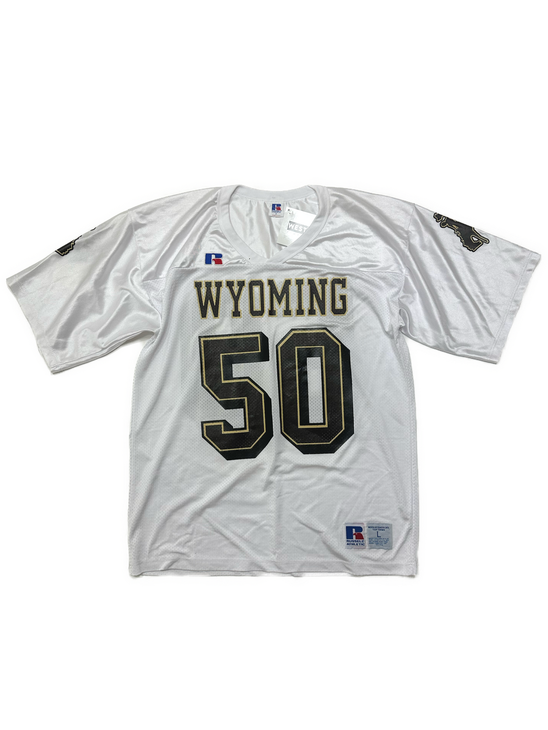 90s Russel Wyoming Cowboys Jersey #50 - West Block Vintage