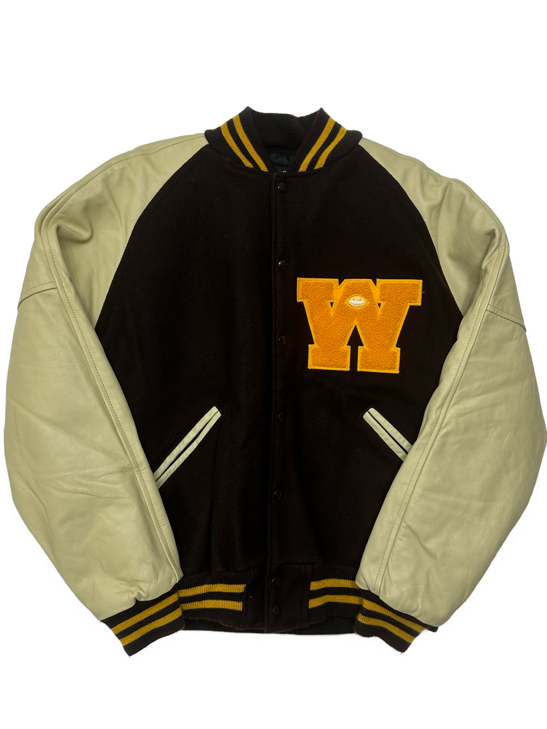 90s Vintage Wyoming Cowboys Football Letterman Jacket - West Block Vintage