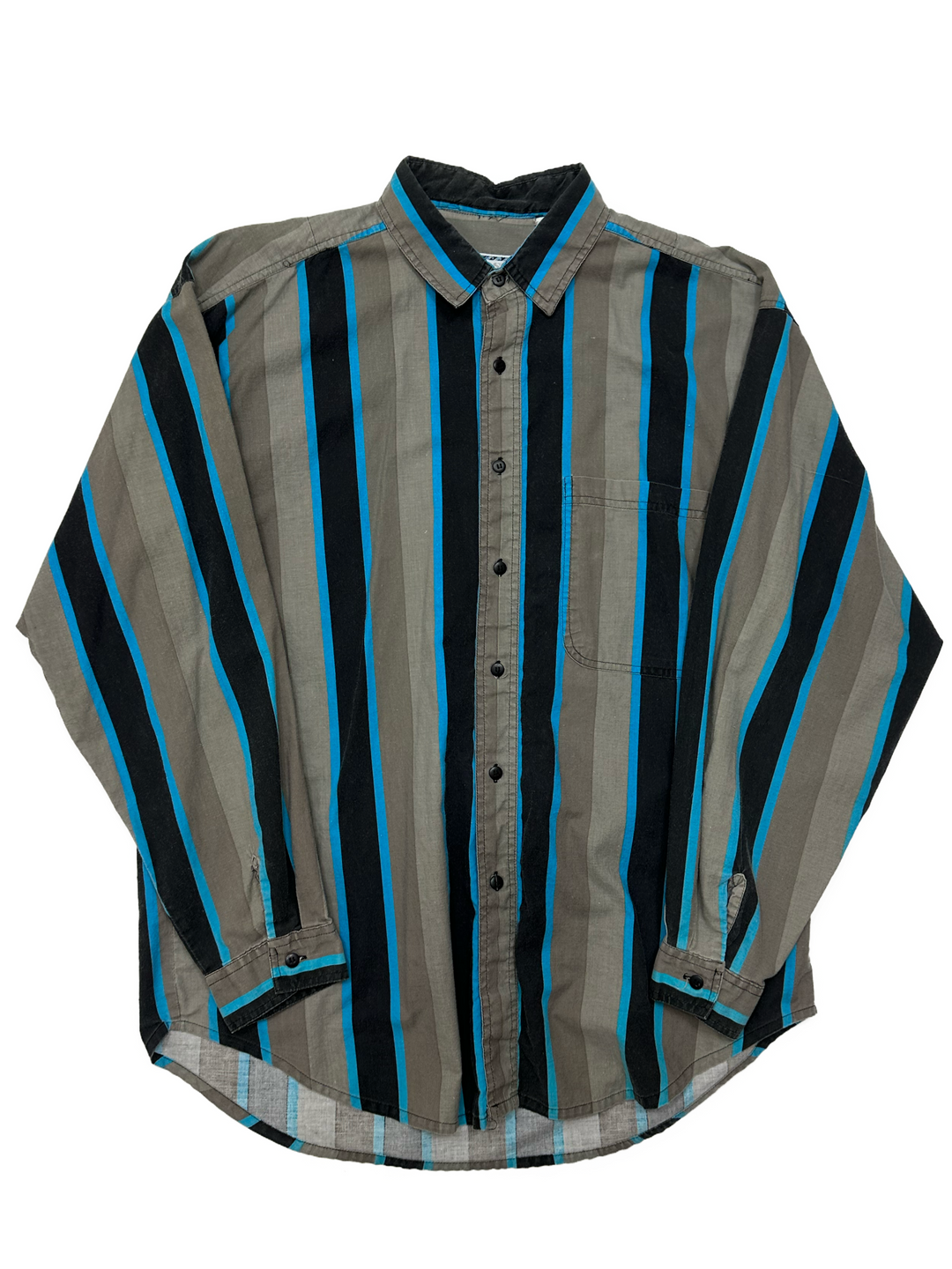 90s Striped Button Up - West Block Vintage
