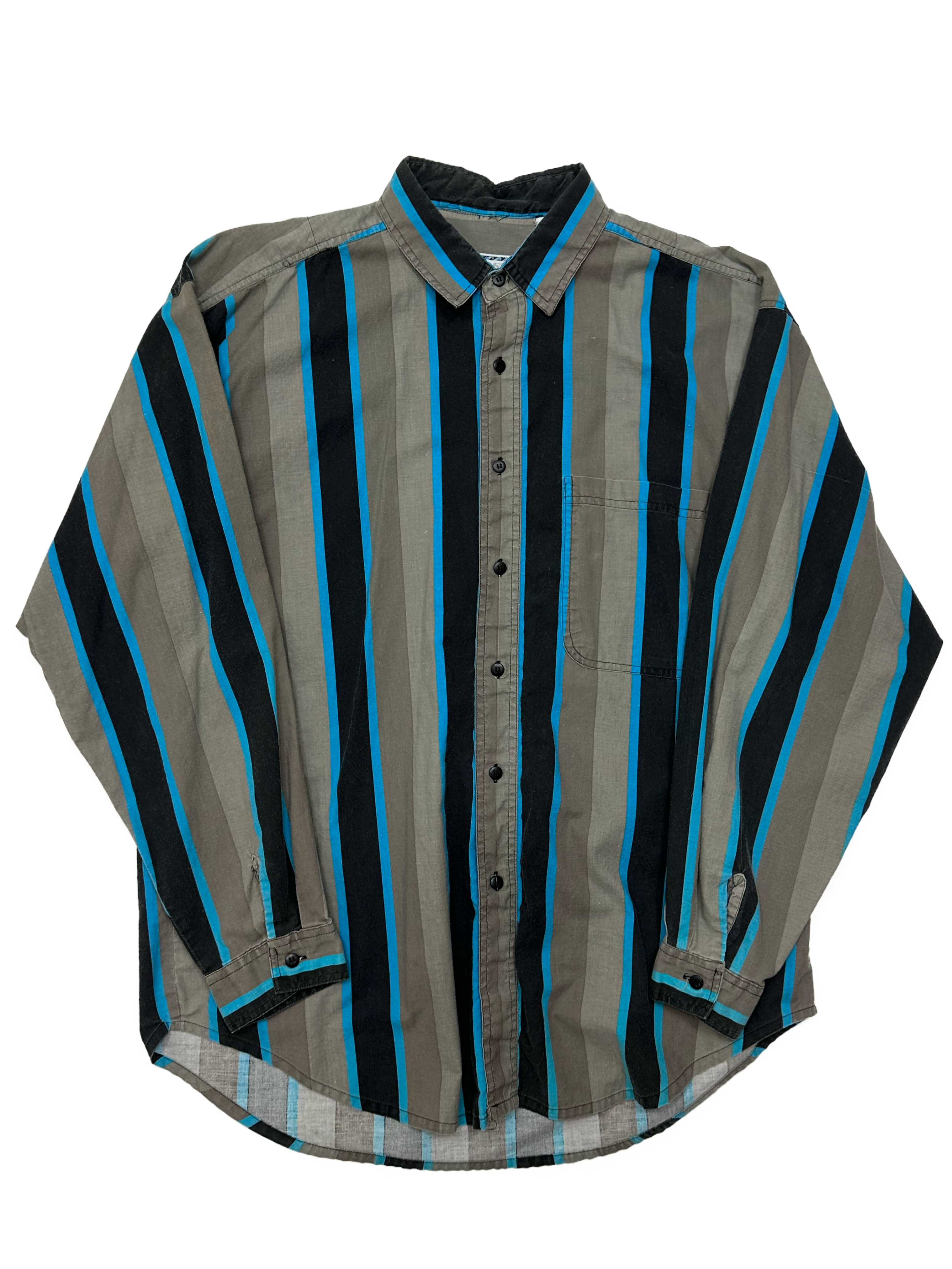 90s Striped Button Up - West Block Vintage