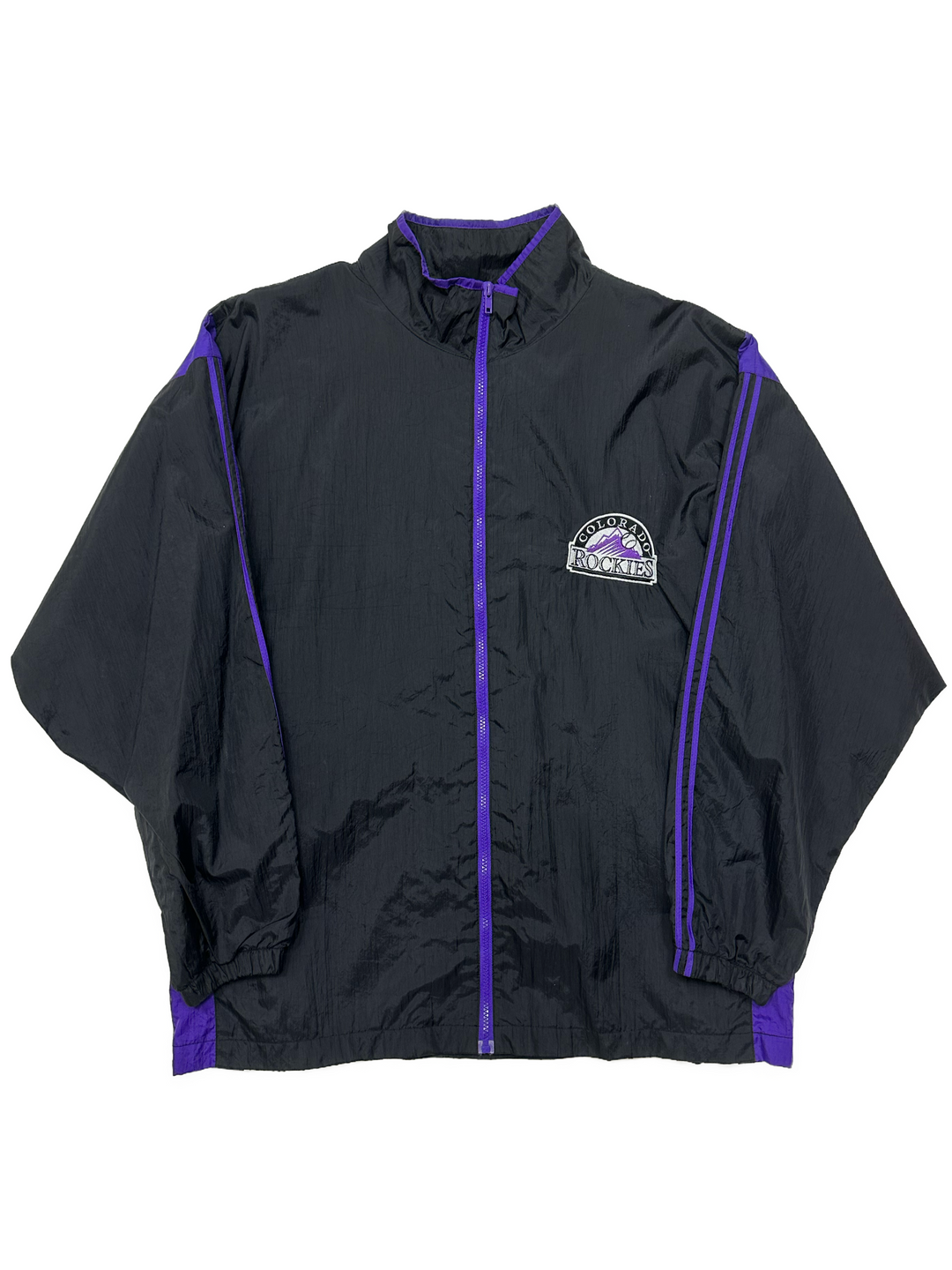 Vtg 90s Logo 7 Colorado Rockies Wind Breaker - West Block Vintage