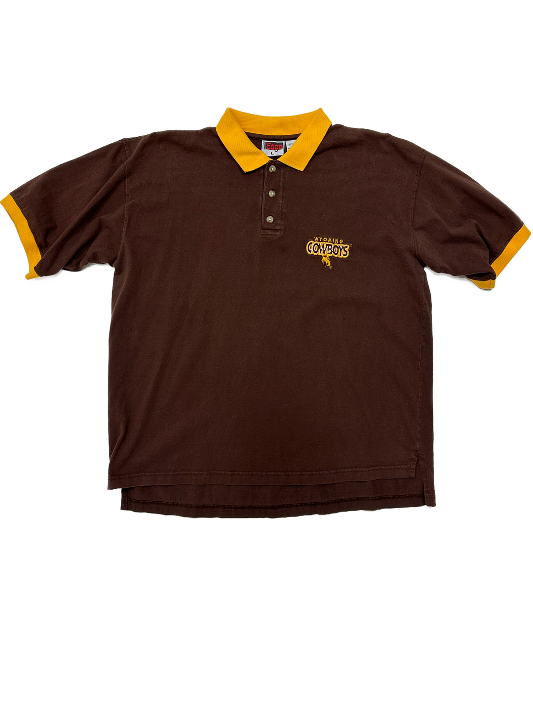 90s Wyoming Cowboys Edge Cotton Polo - West Block Vintage