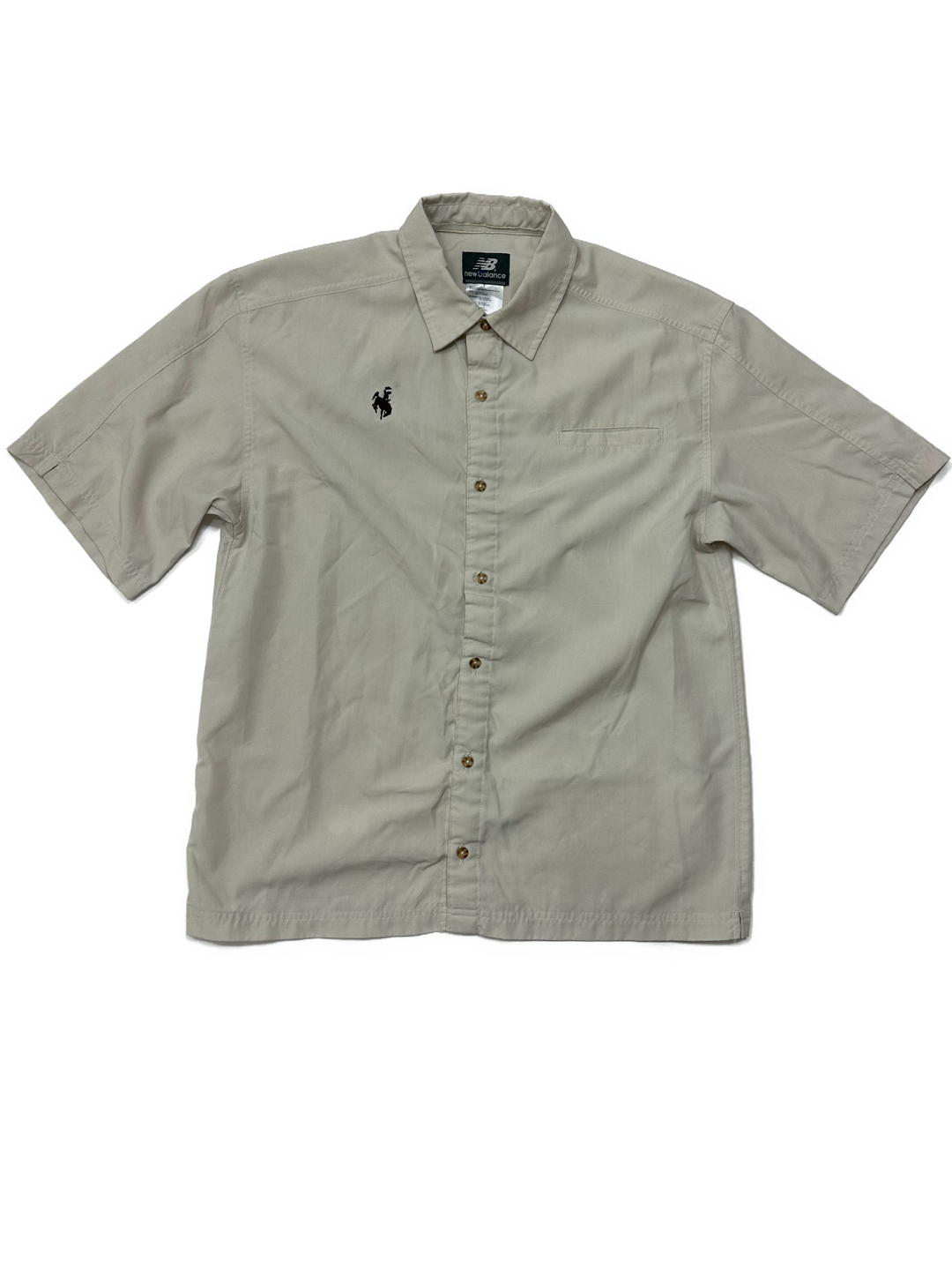 00s Wyoming Cowboys New Balance Button Up Shirt - West Block Vintage