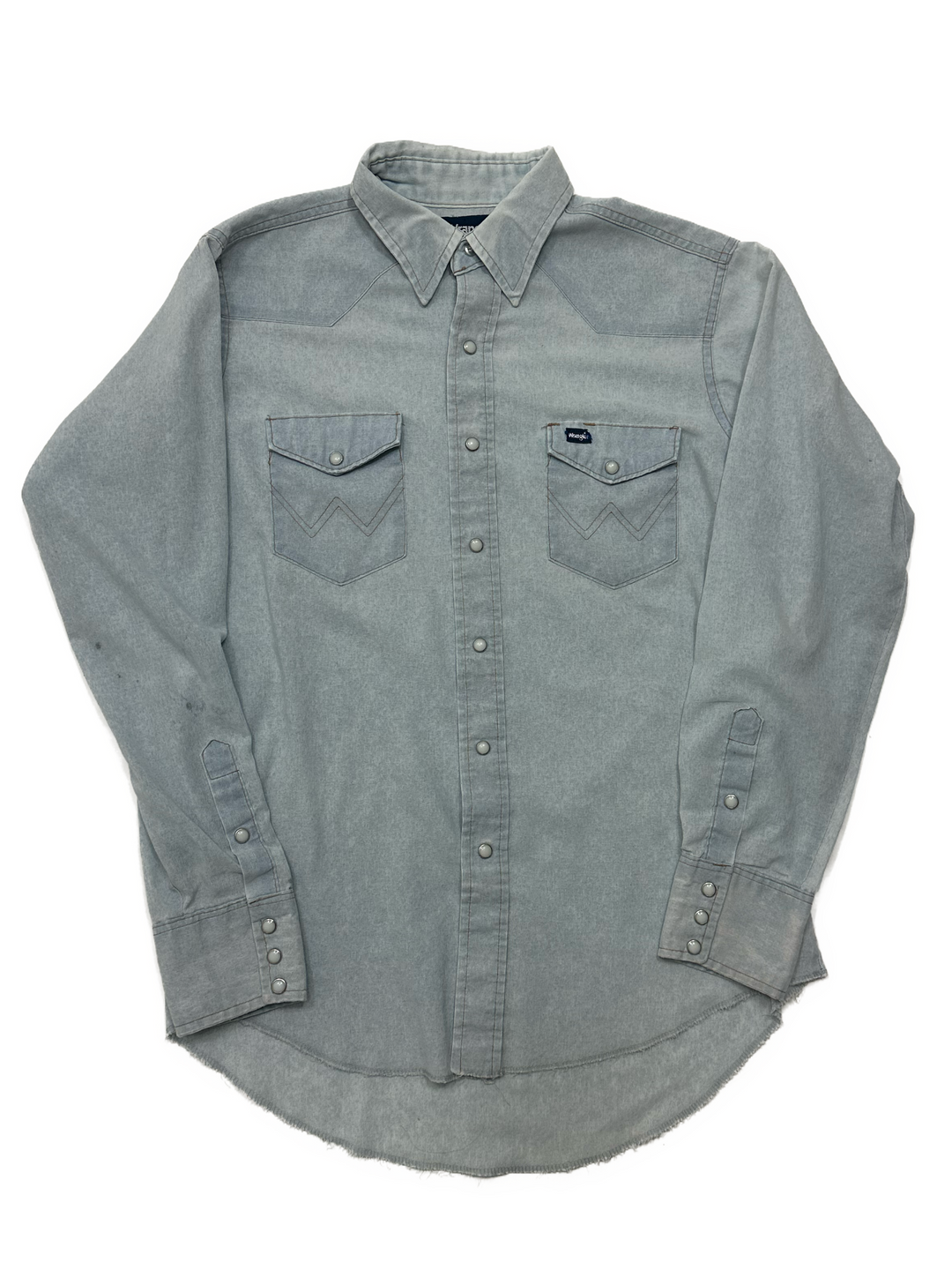 90s Wrangler Pearl Snap Wash Button Up - West Block Vintage
