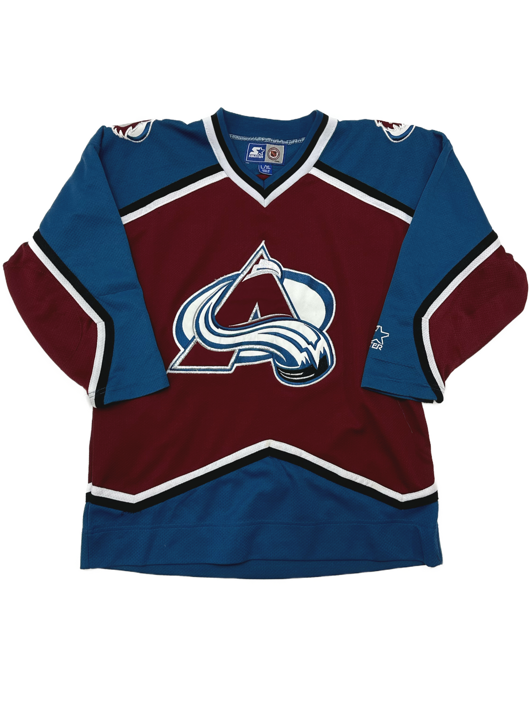 Vintage  Colorado Avalanche Starter  Jersey - West Block Vintage