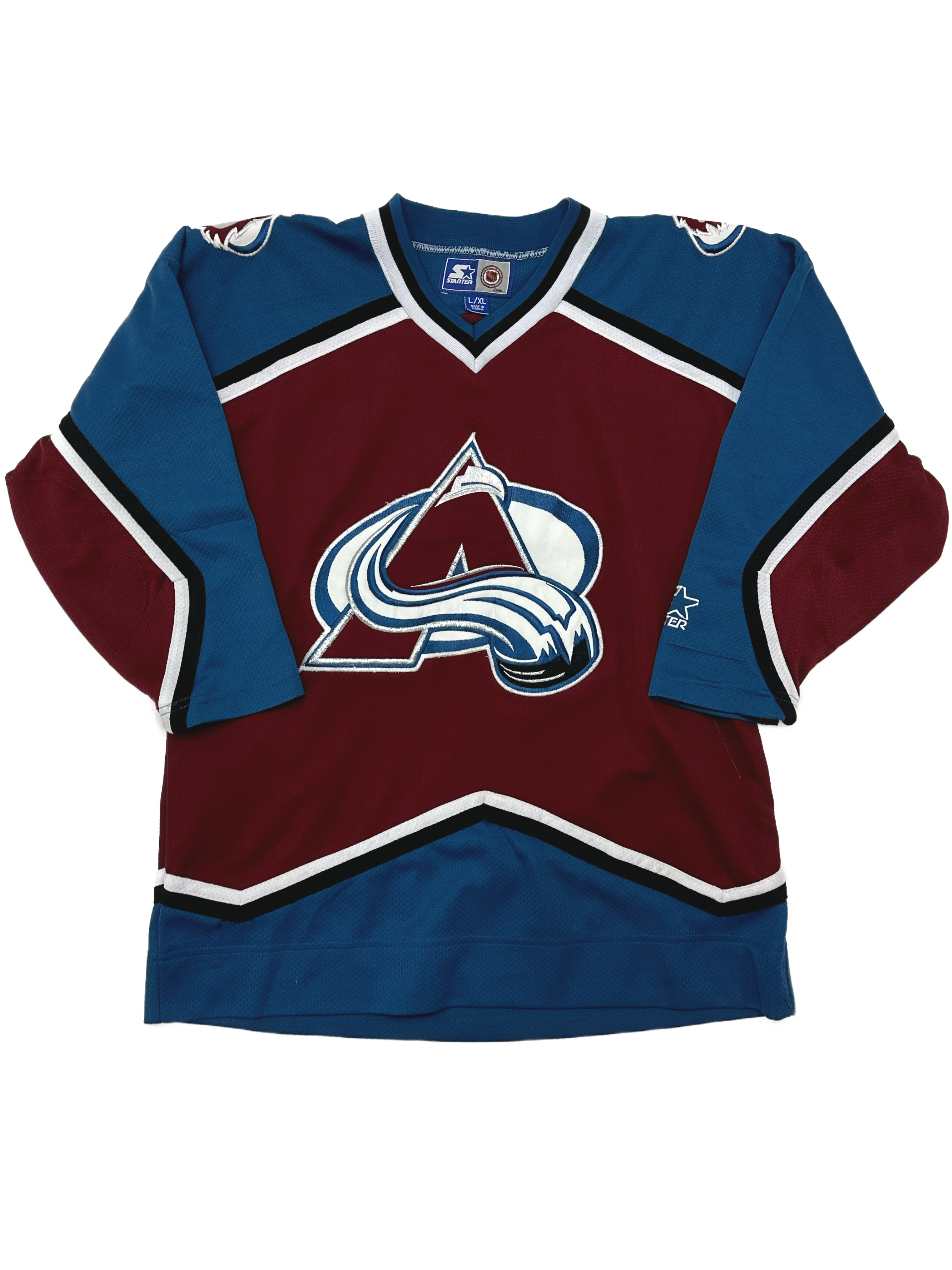 Vintage  Colorado Avalanche Starter  Jersey - West Block Vintage