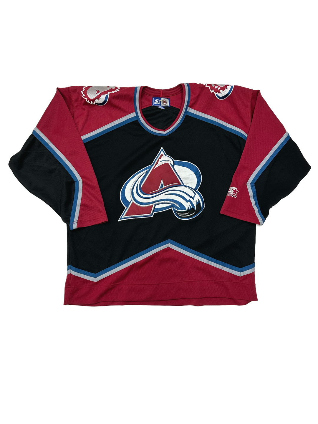 90s Starter Colorado Avalanche Black Alternate Jersey- Rare - West Block Vintage