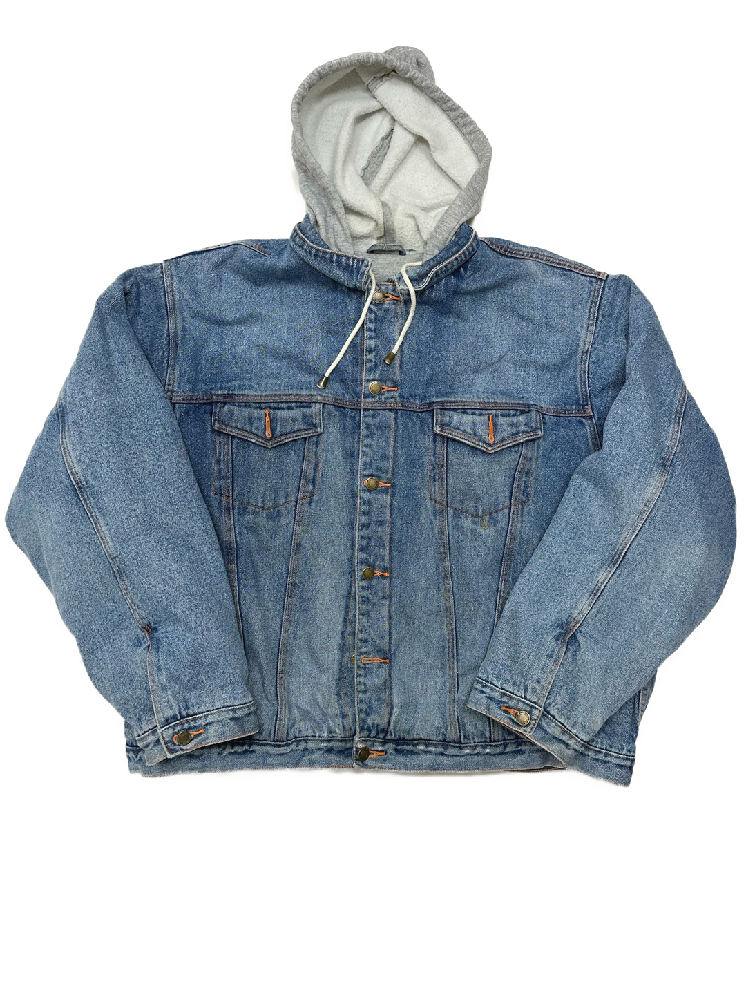 90s Denim Hoodie Jacket - West Block Vintage