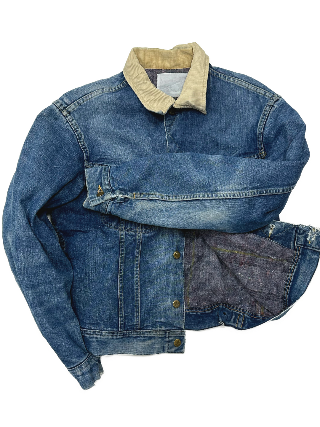 80s Lee Rider Denim Lined Jacket - West Block Vintage