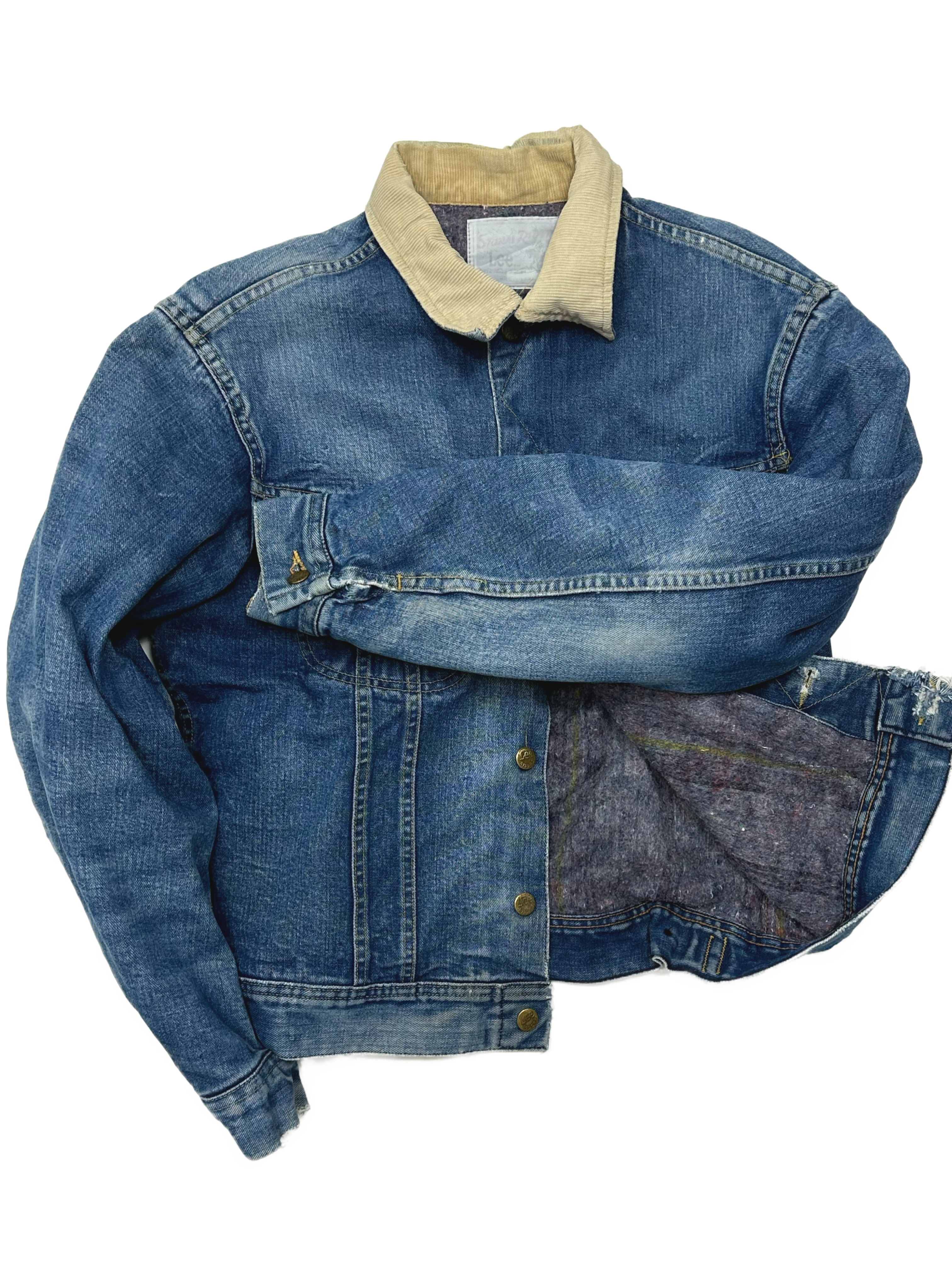 80s Lee Rider Denim Lined Jacket - West Block Vintage