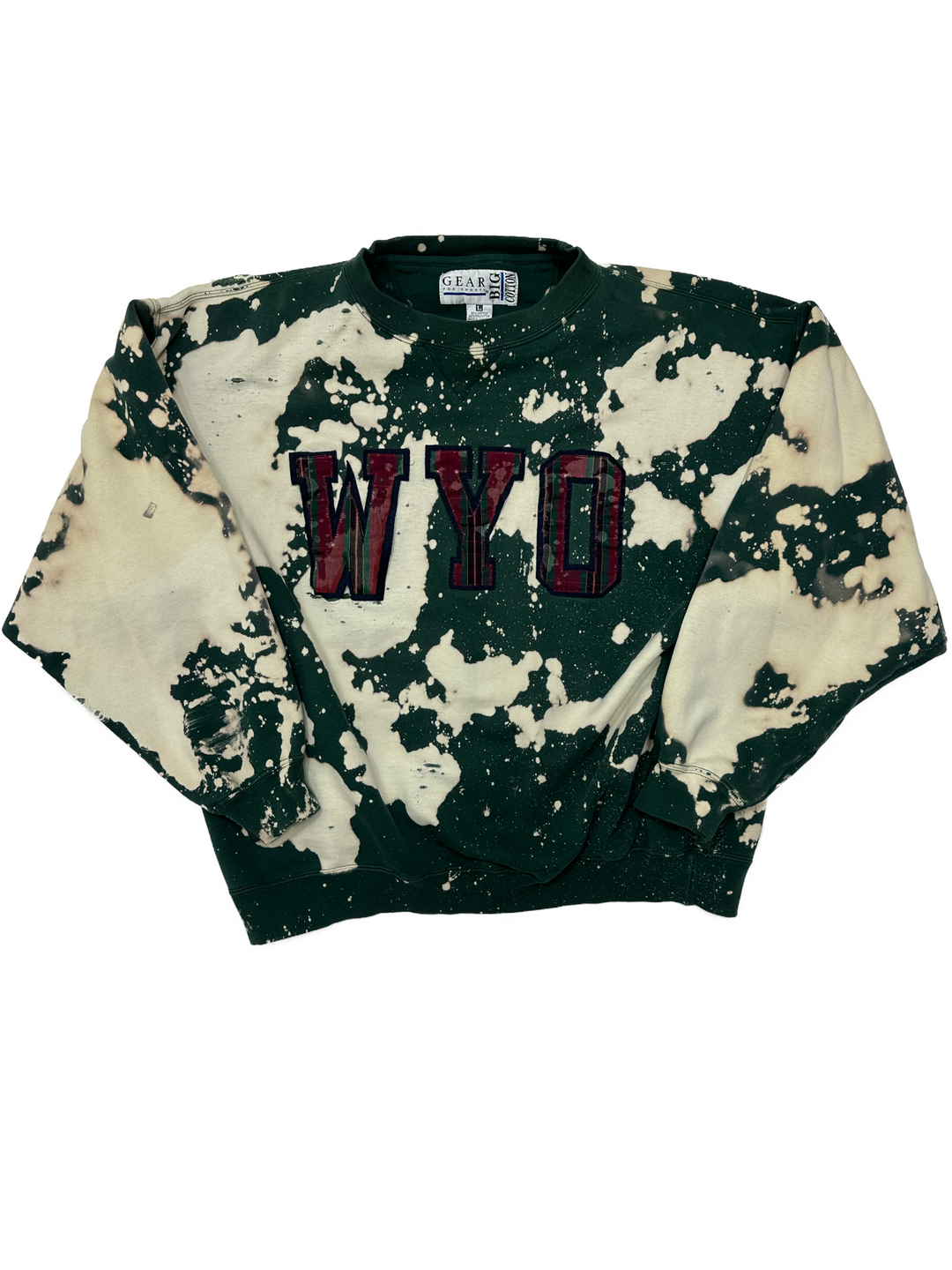 90s Wyoming Cowboys  Bleached Crewneck Sweatshirt - West Block Vintage
