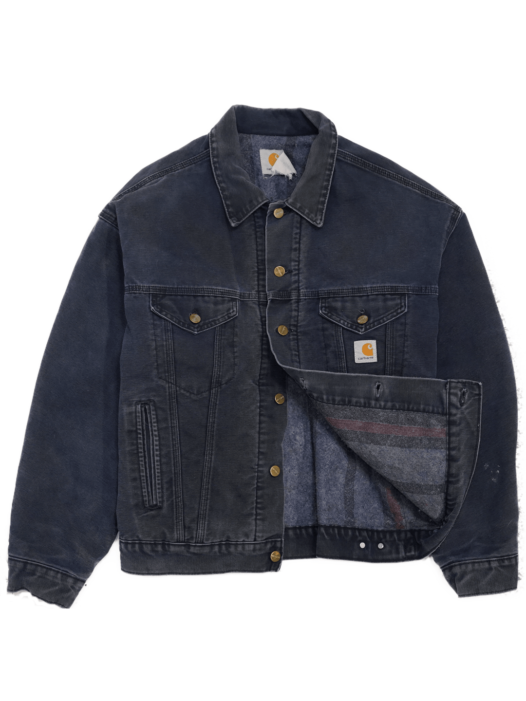 80s Carhartt Union Faded Quilted Chore Jacket - West Block Vintage