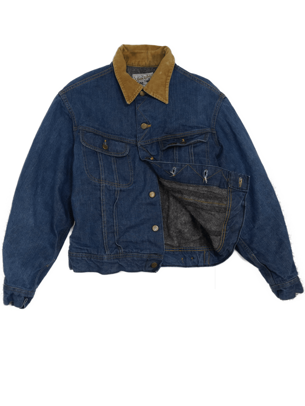 80s Lee Storm rider Denim Quilted Jacket - West Block Vintage