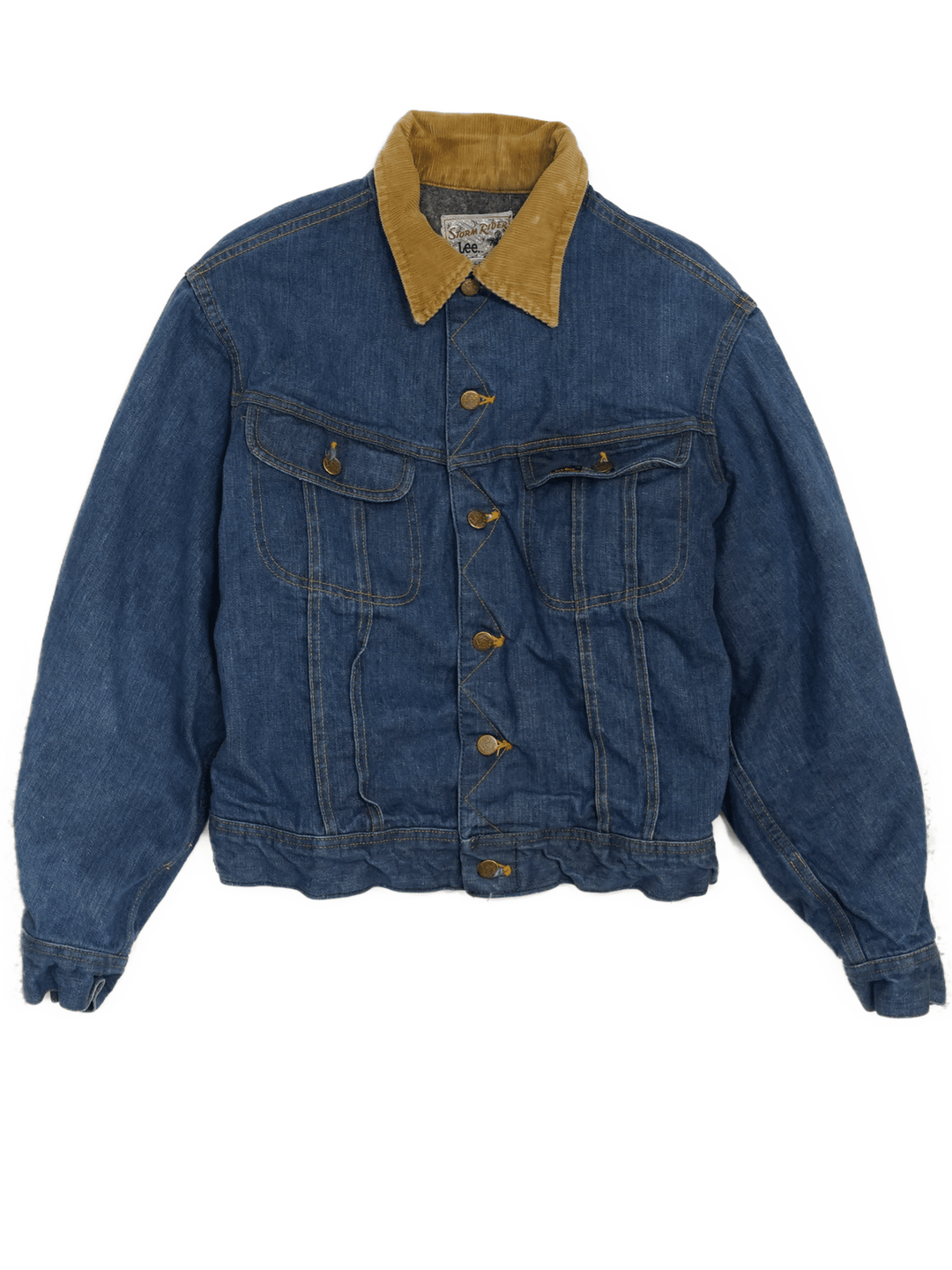 80s Lee Storm rider Denim Quilted Jacket - West Block Vintage