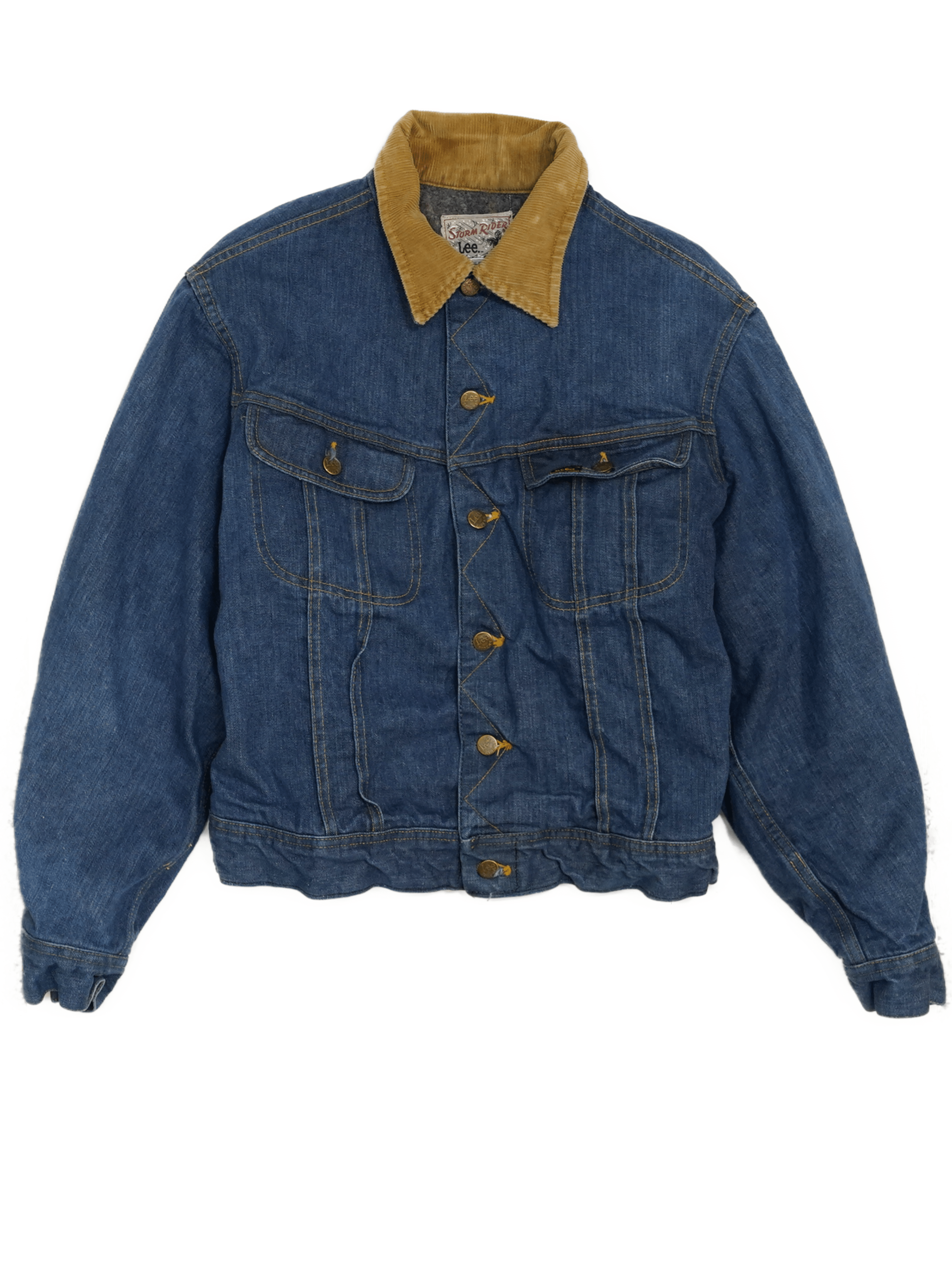 80s Lee Storm rider Denim Quilted Jacket - West Block Vintage