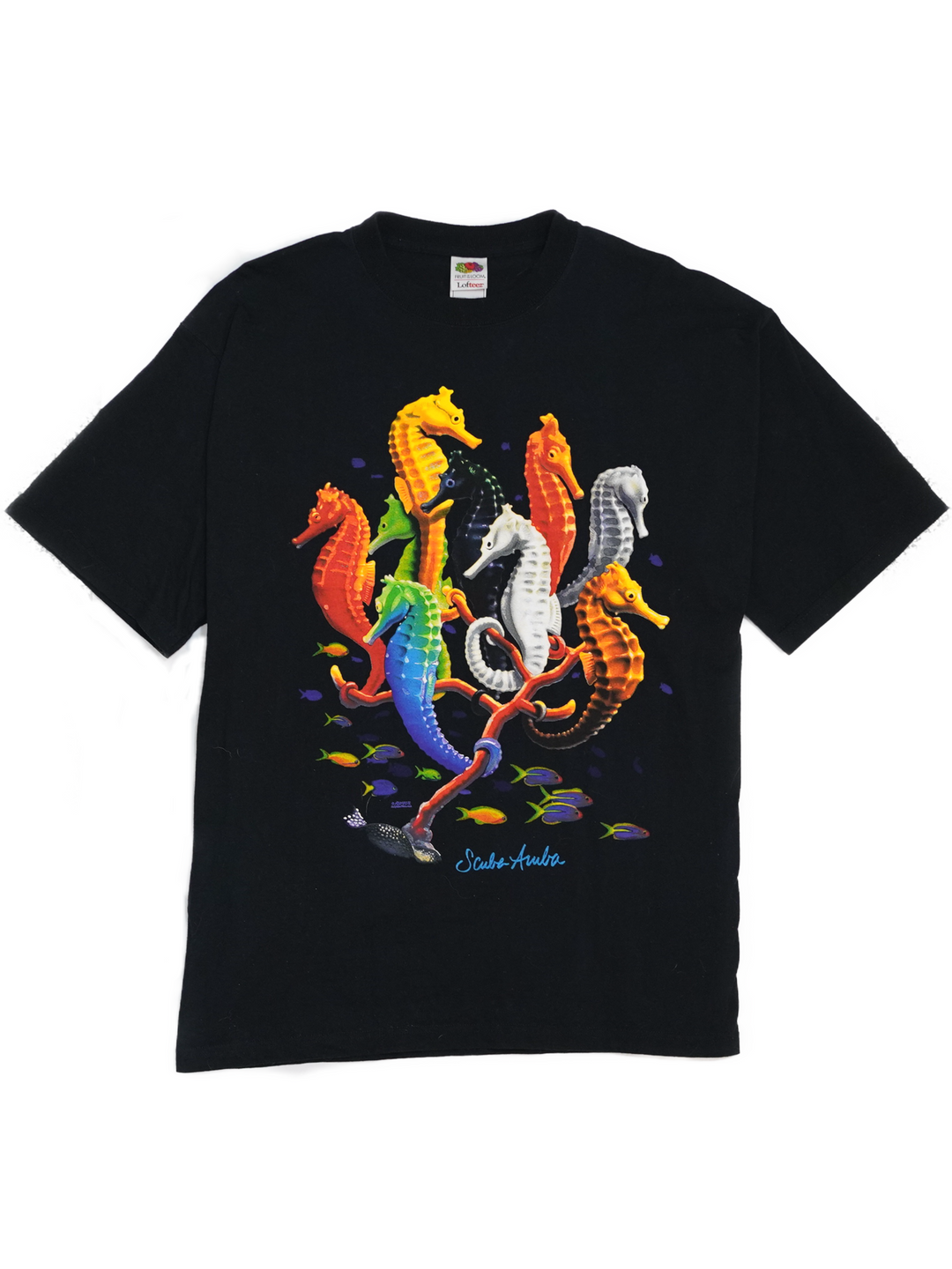 90s Sea Horse Puff Print Tee - West Block Vintage