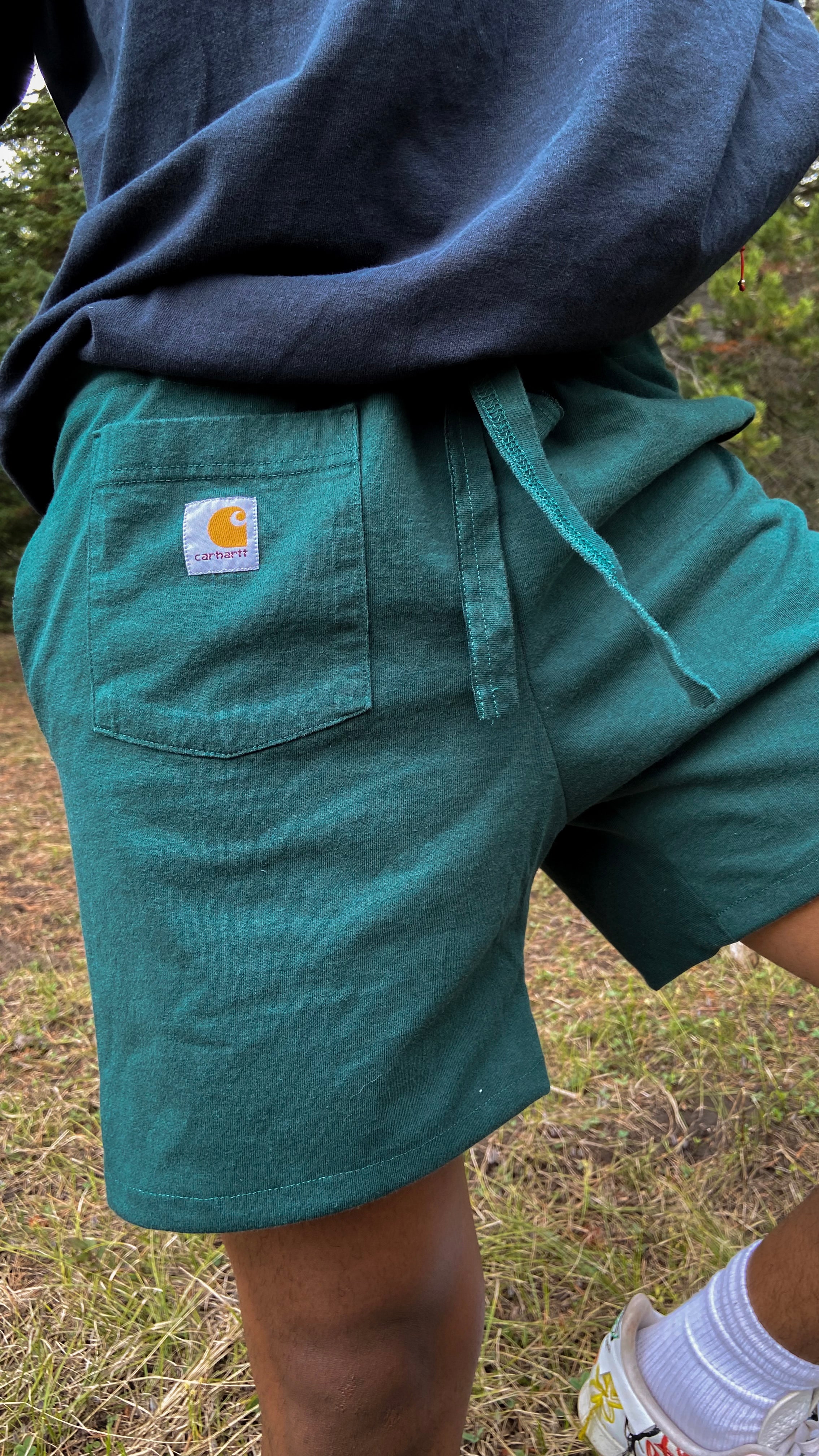 Garms Vintage Carhartt Reworked Shorts-Carhartt Green 32s - West Block Vintage