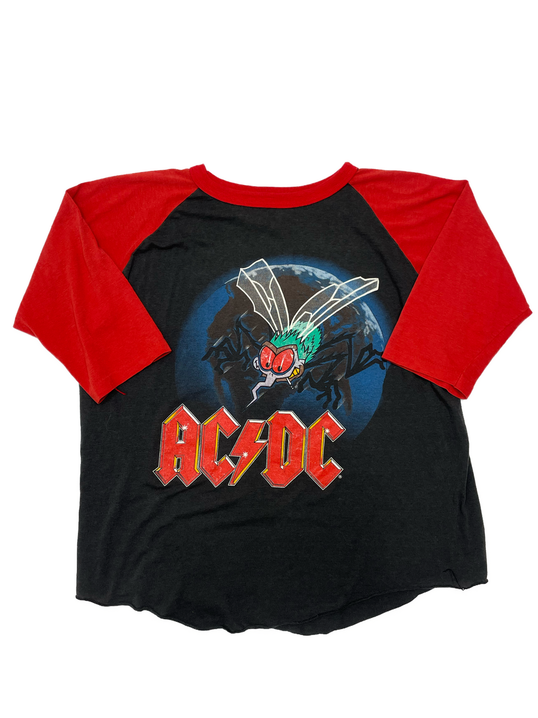 1985 ACDC Fly On The Wall Tour 3/4 Sleeve - West Block Vintage