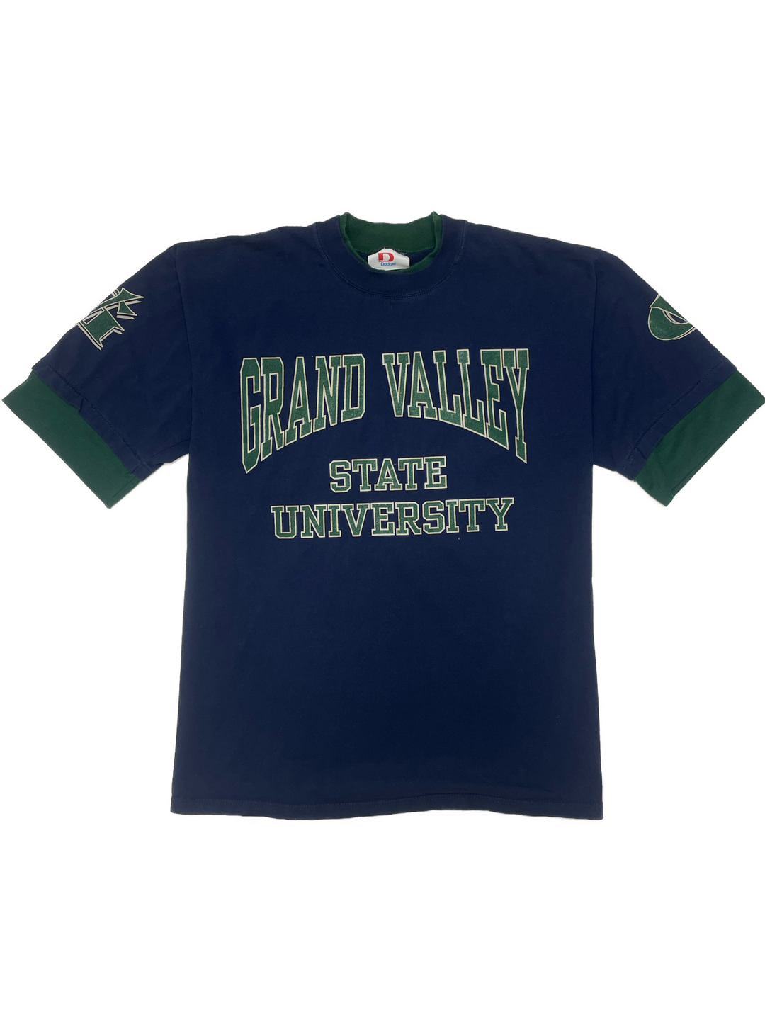 Mid 90s Grand Valley State Double Layer Tee - West Block Vintage