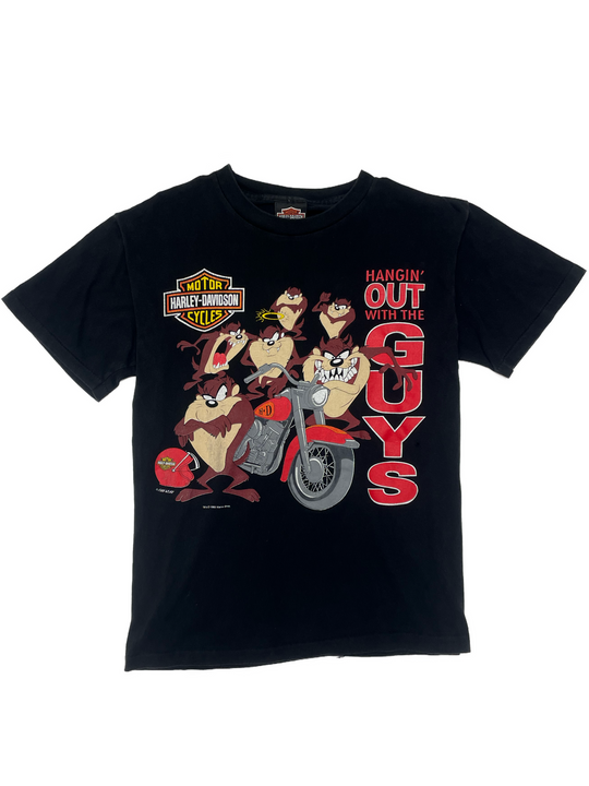 90s Harley Davidson Tazmanian Deval Tee " Hangin Out " - West Block Vintage