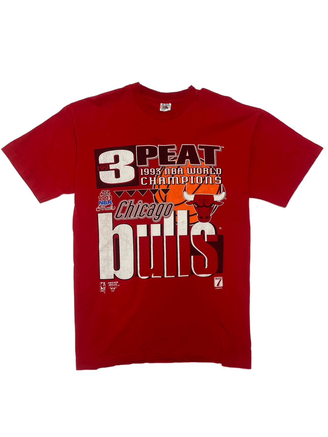 90s Chicago Bulls NBA 3 Peat Finals Champions Tee - West Block Vintage