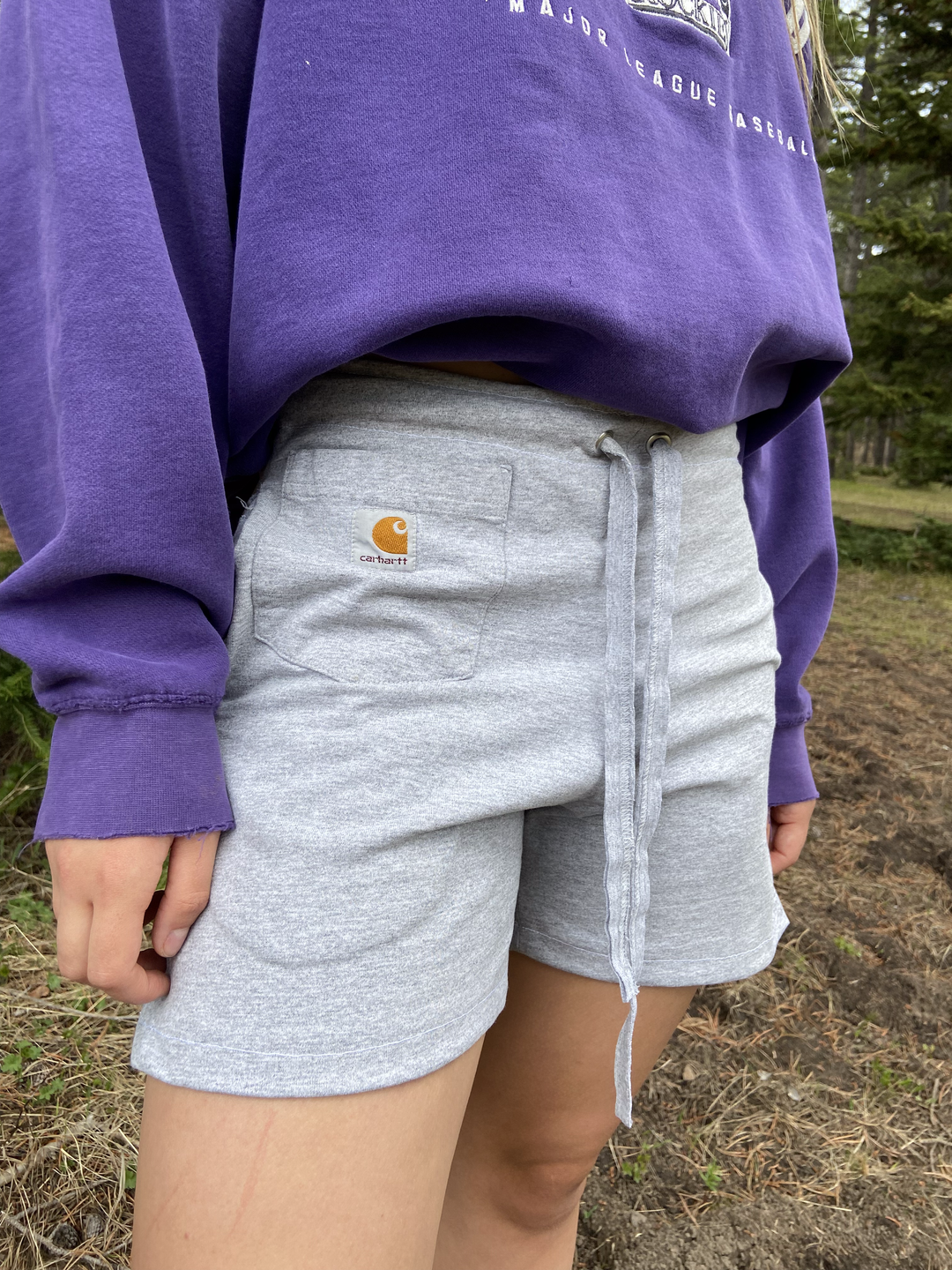 Garms Vintage Repurposed Shorts - Grey Carhartt 31s - West Block Vintage