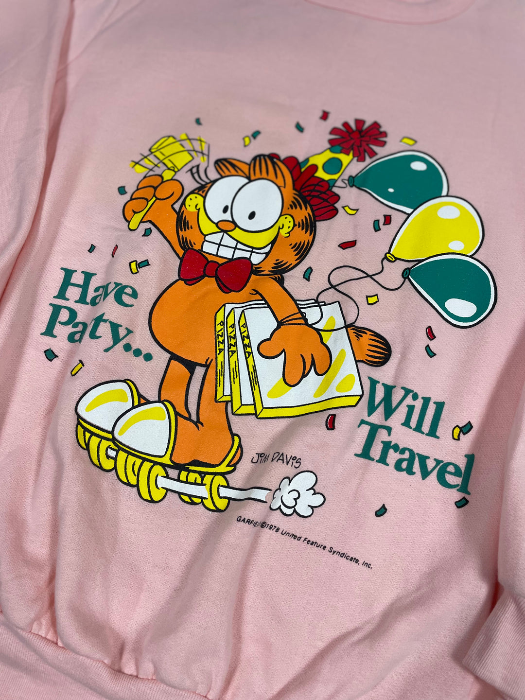 80s  Garfield  Crewneck Sweatshirt Dead Stock - West Block Vintage