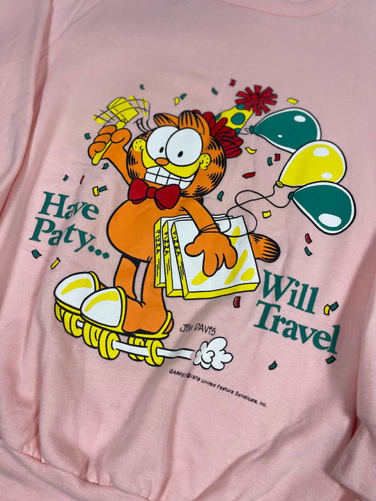 80s  Garfield  Crewneck Sweatshirt Dead Stock - West Block Vintage