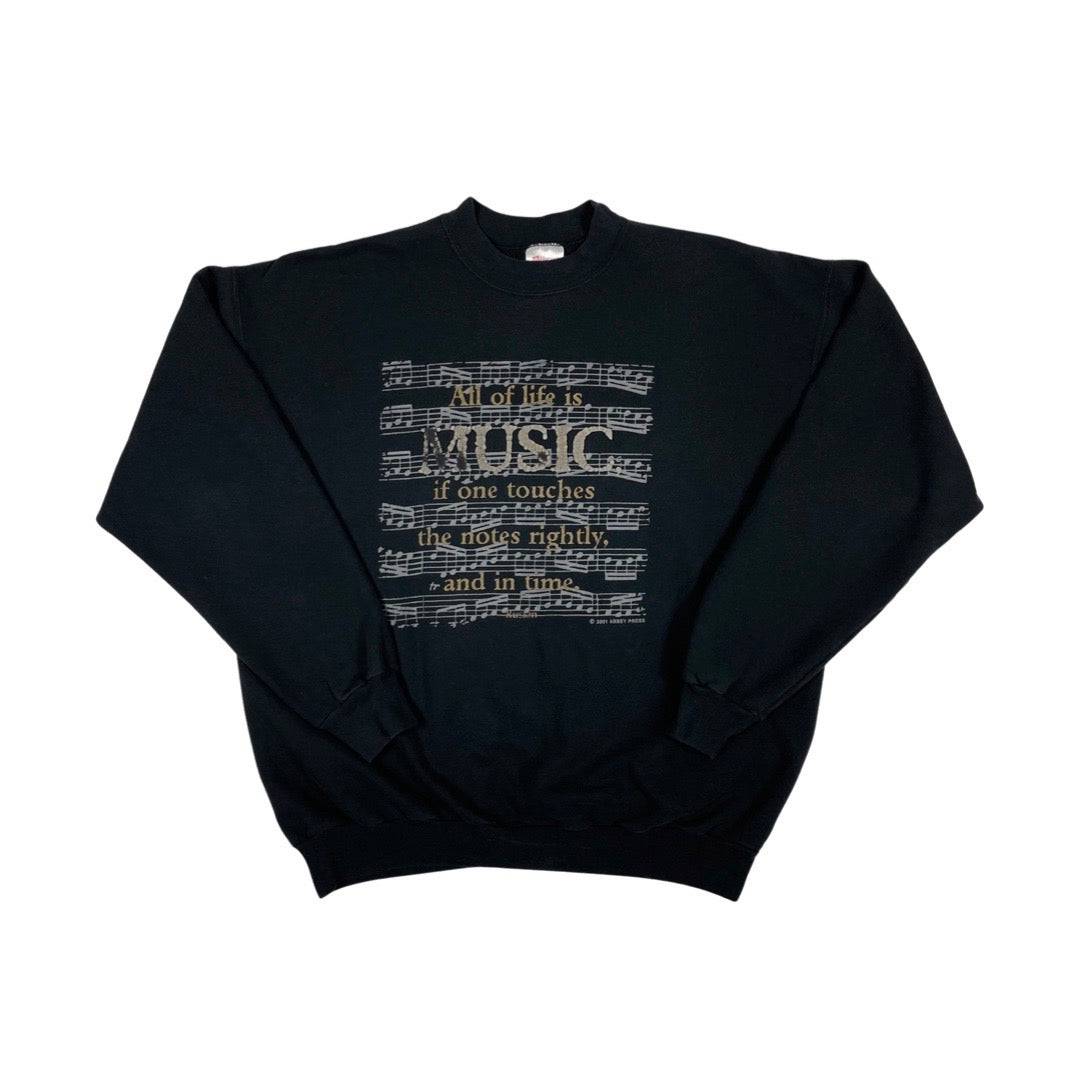 Vintage Life Of Music Heavy Sweatshirt - West Block Vintage