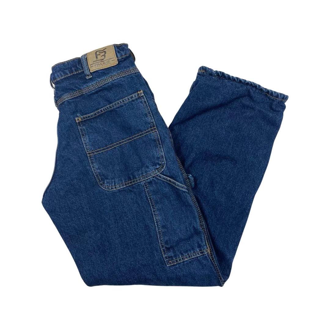 90s Full Blue Lined 32s - West Block Vintage