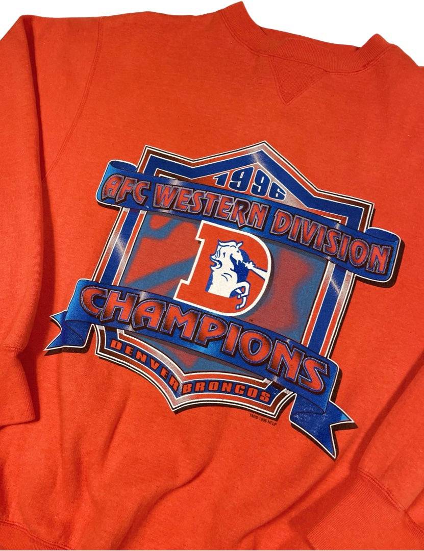 Vintage 90s Sweatshirt Broncos AFC Championship - West Block Vintage