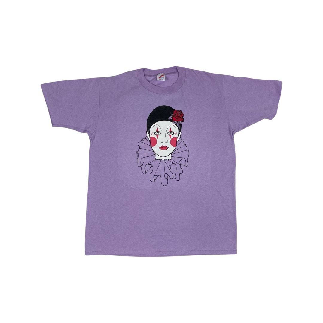 90s Japanese Girl Purple T-Shirt - West Block Vintage