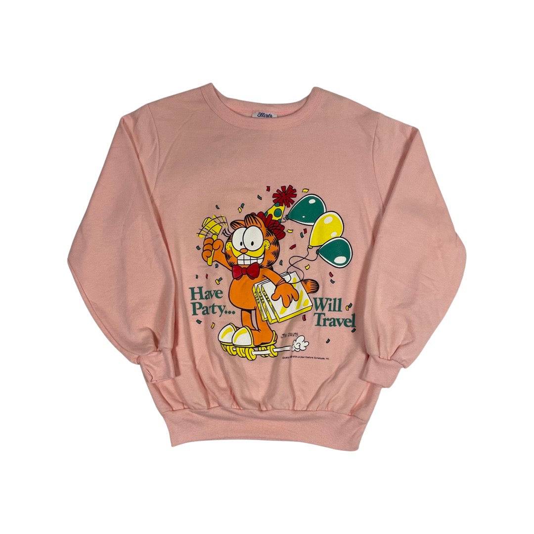 80s  Garfield  Crewneck Sweatshirt Dead Stock - West Block Vintage