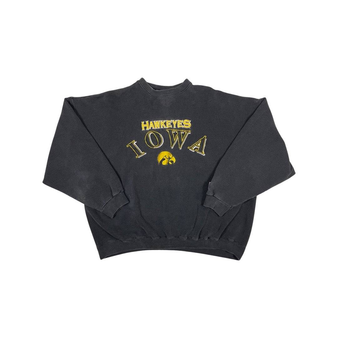 Vintage Faded  Iowa Hawkeyes Sweatshirt - West Block Vintage