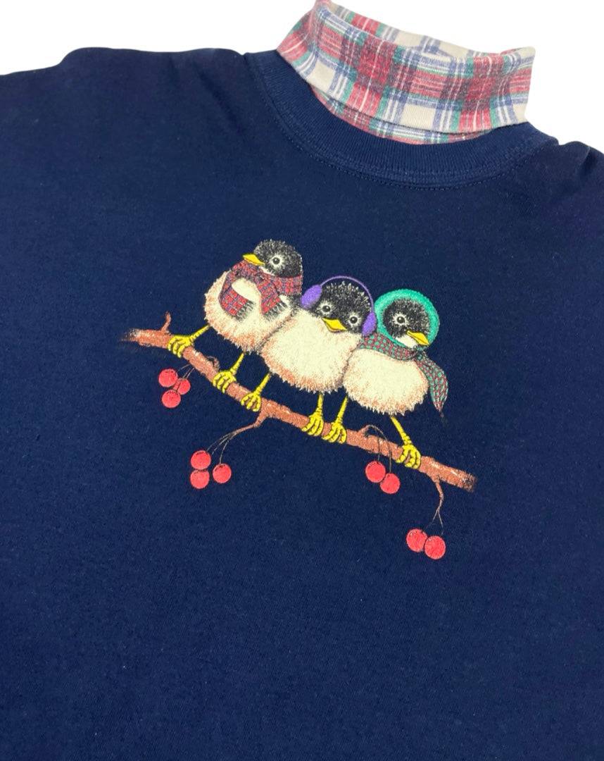 90s Fashion Birds Crewneck Sweatshirt - West Block Vintage