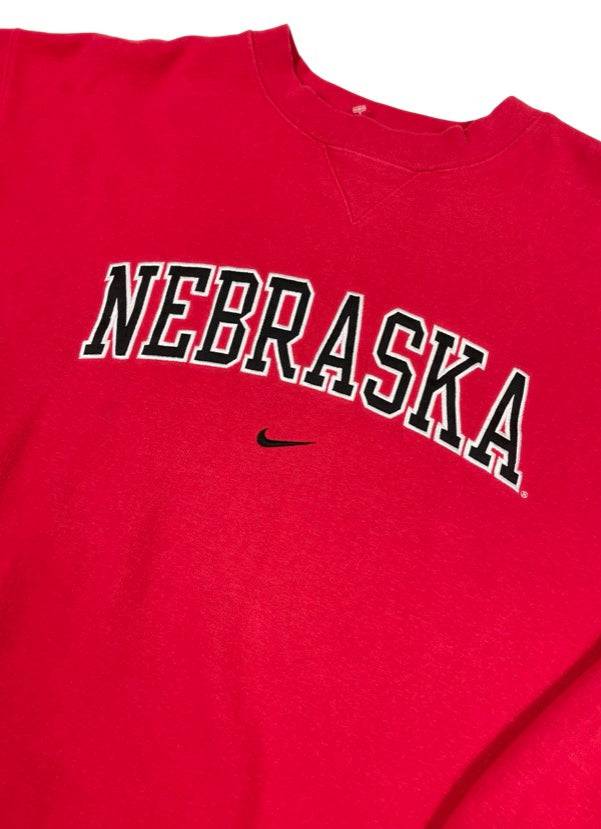 90's Nike Center Check Nebraska Crewneck Sweatshirt - West Block Vintage