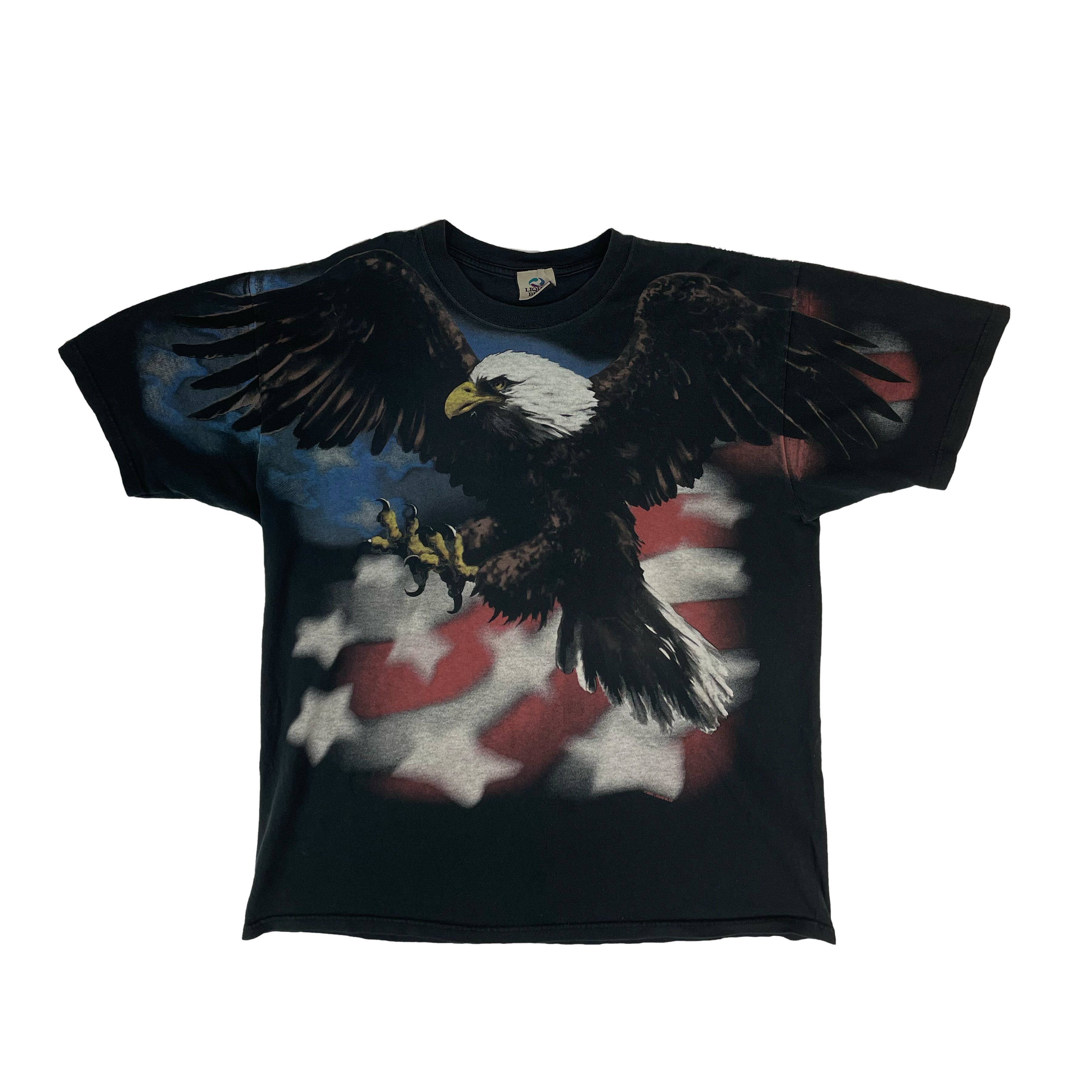 VTG Liquid Blue USA Eagle Graphic Tee - West Block Vintage
